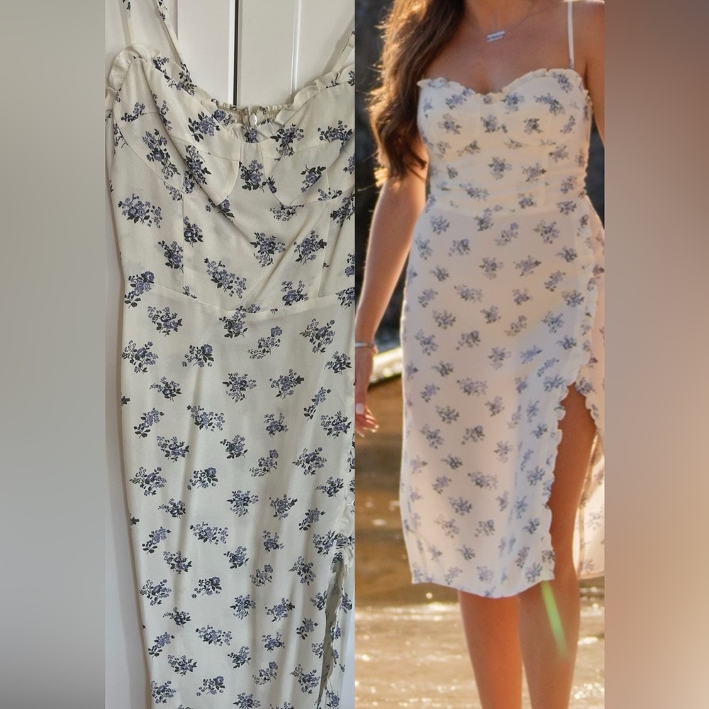 White floral dress